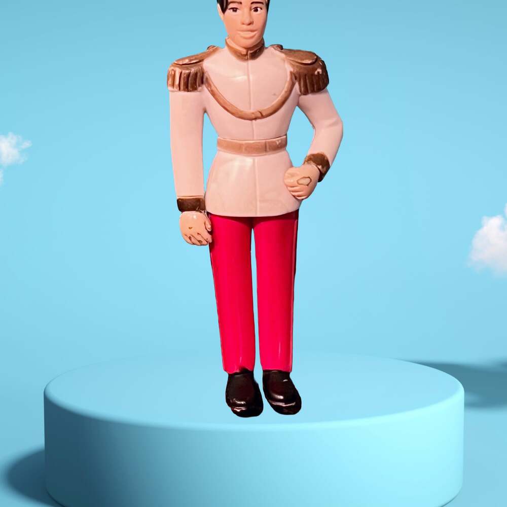 DISNEY FIGURE CINDERELLA PRINCE CHARMING 3" PVC FIGURE TOY CASTLE PLAYSET